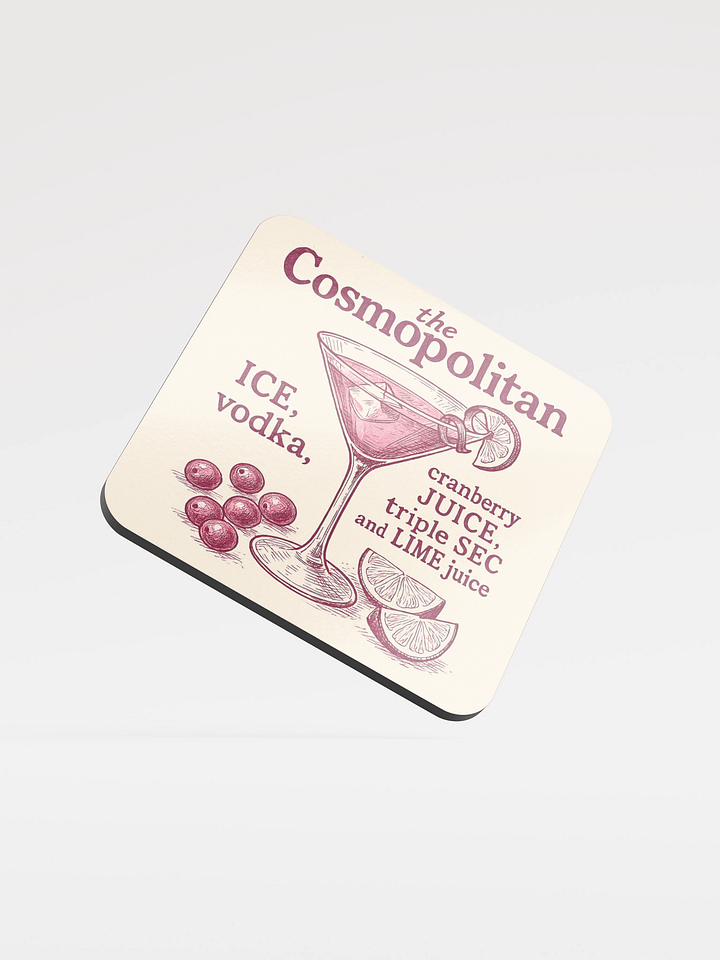 Cosmopolitan Cocktail Coaster – Retro Bar Decor product image (2)