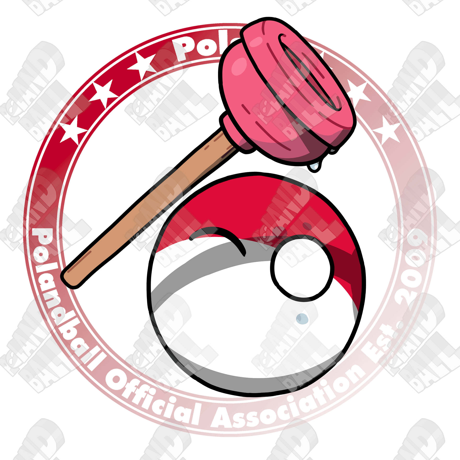 Polandball Official Association T-shirt - Poland B product image (5)