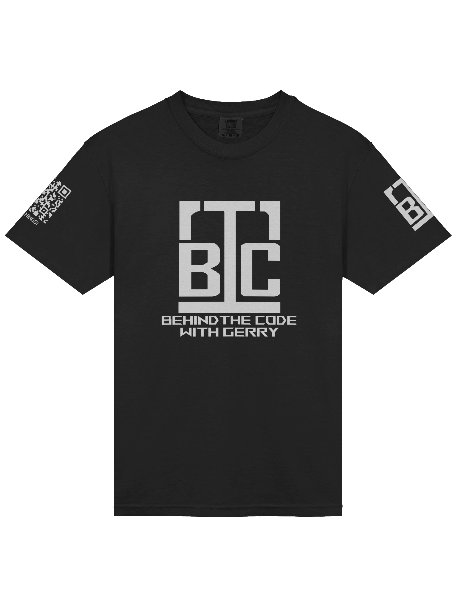 BLACK Ultra-Soft Cotton Tee - I FIX THINGS! (Sleeve Print) product image (3)
