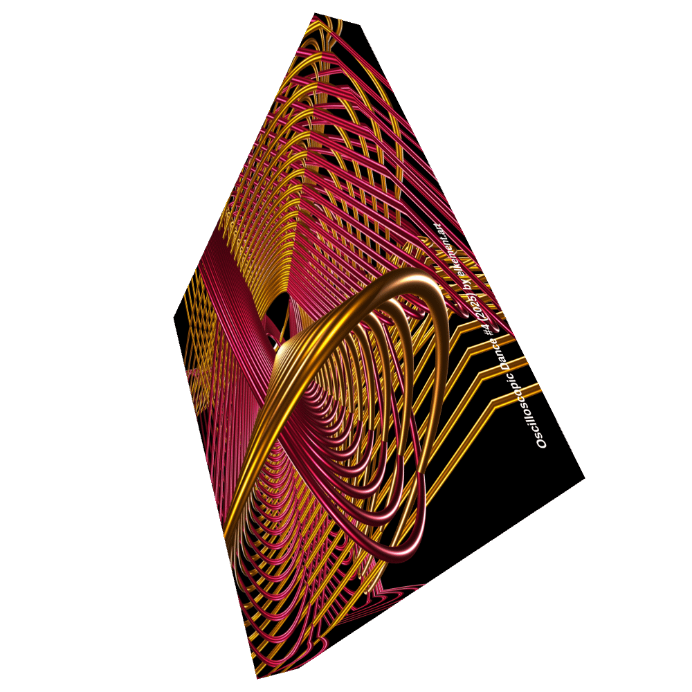 Oscilloscopic Dance #4 - Lissajous Figures Code Art Canvas Print product image (4)
