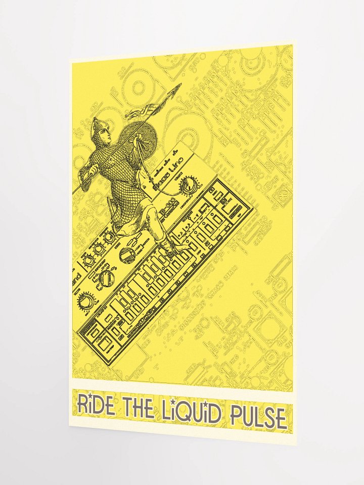 Ride the Liquid Pulse II, TB303 tribute, by Frank Fonik, Techno EDM Matte Paper Poster product image (2)