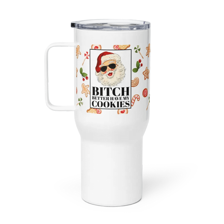 Santa's Cookie Demand Travel Mug product image (1)