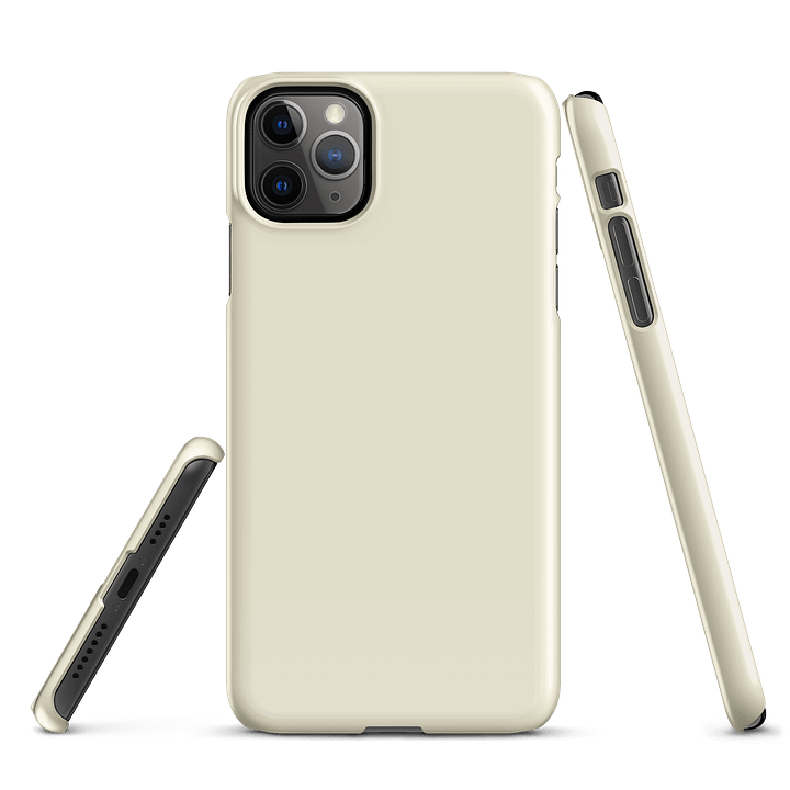 Off White Beige Solid Color iPhone® Glossy Snap Case product image (3)