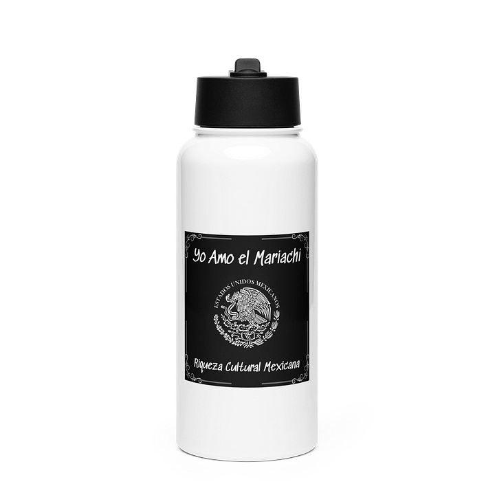 MARIACHI MEXICO Stainless Steel Water Bottle with a Straw Lid product image (1)