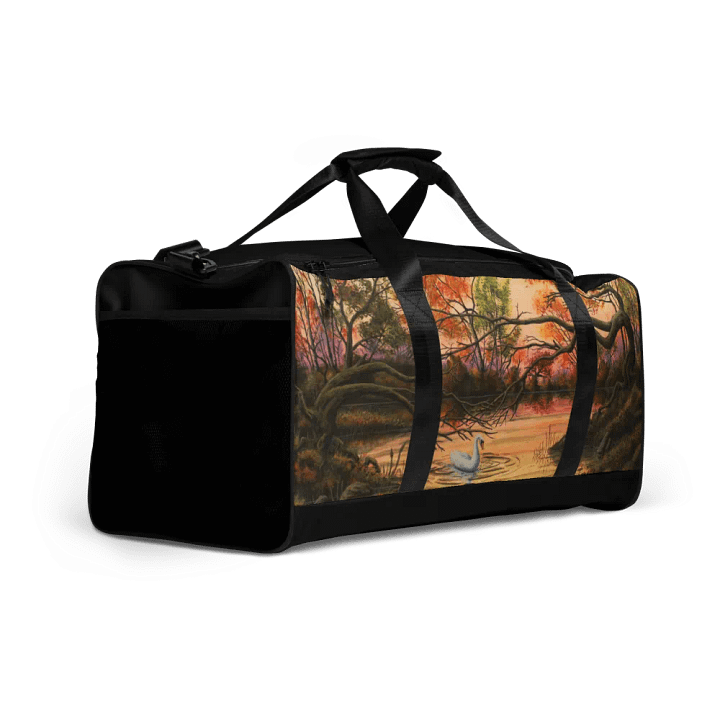 Swan in Autumn Print Duffle Bag product image (2)