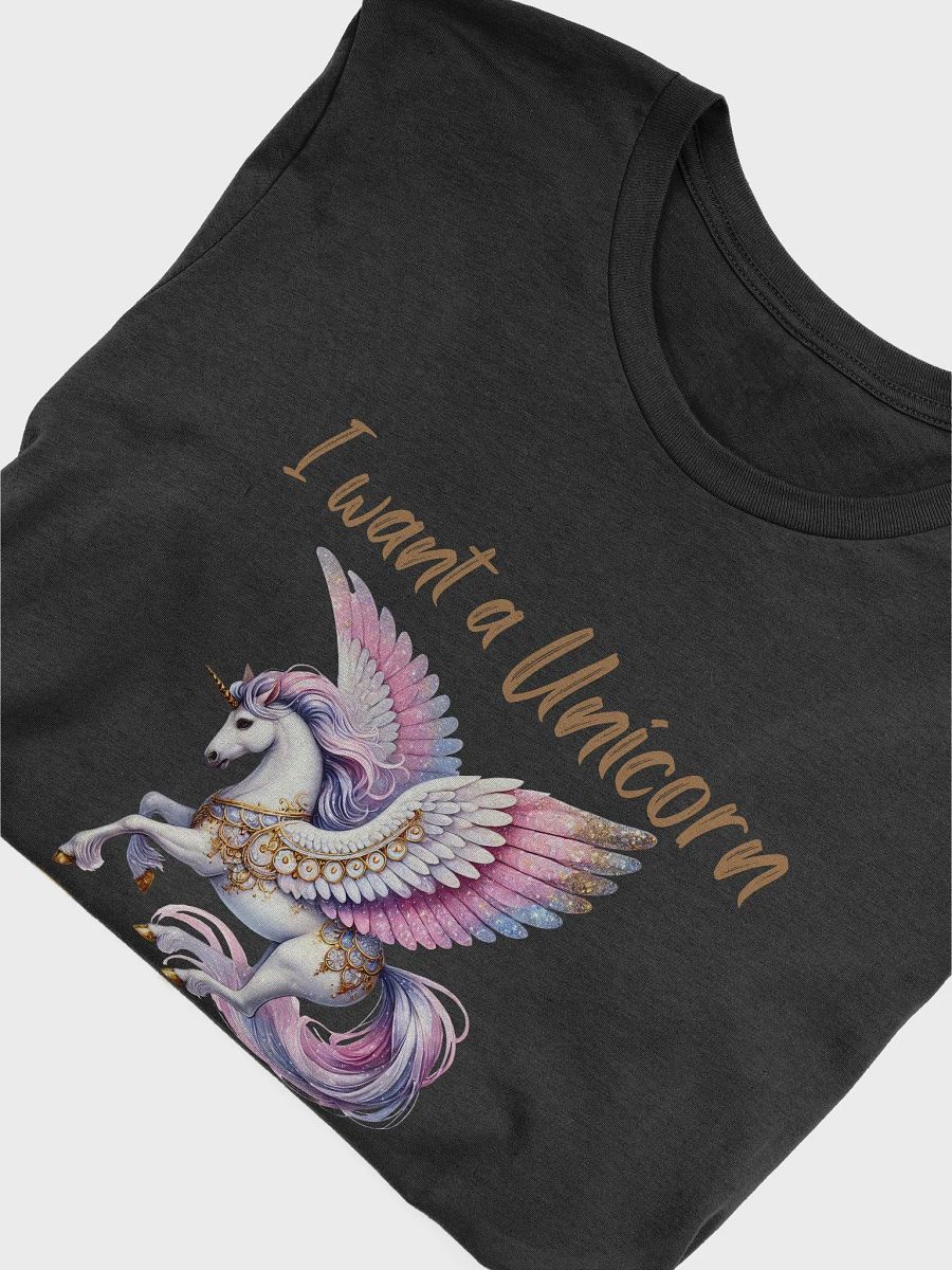 I want a Unicorn For Christmas Fantasy T-Shirt - Gold product image (5)