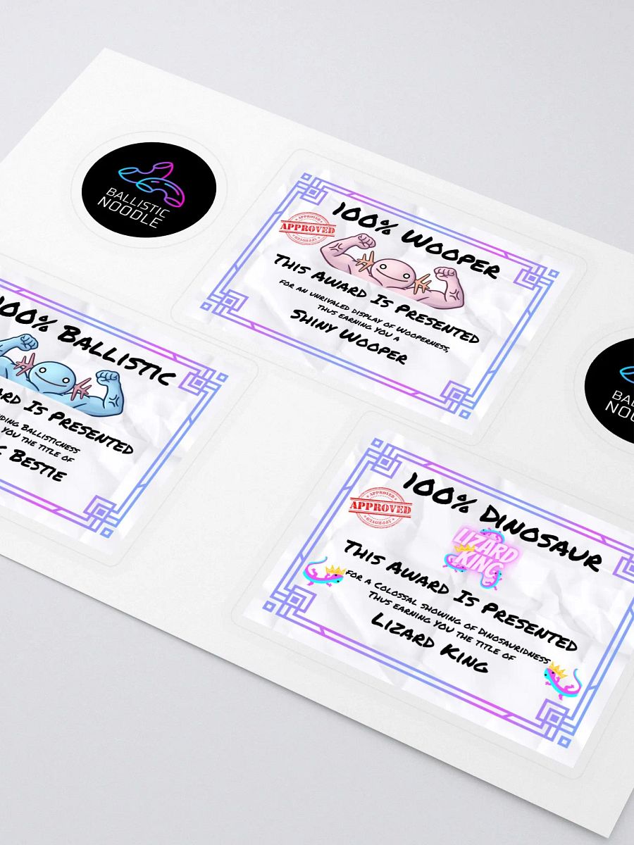 100% Certificate Mini Stickers product image (2)