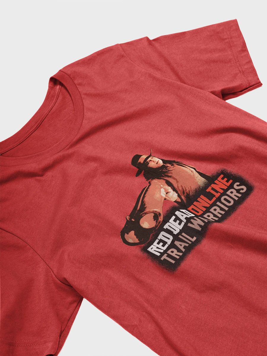 Trail Warriors Red Dead Game Cover Art Lady Gunslinger T-Shirt product image (3)