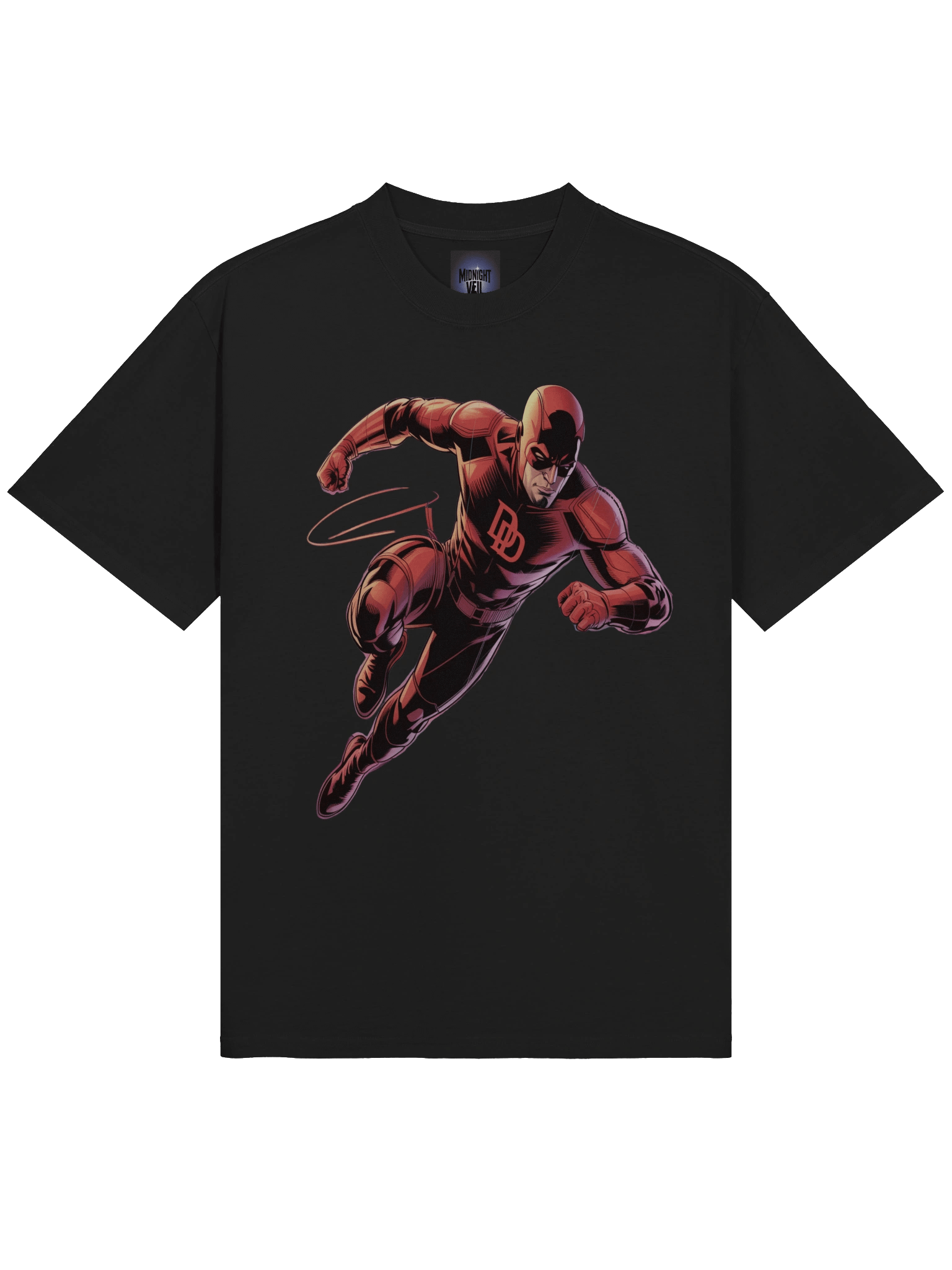 Daredevil's Shadow Leap – Premium Oversized Faded T-Shirt product image (5)