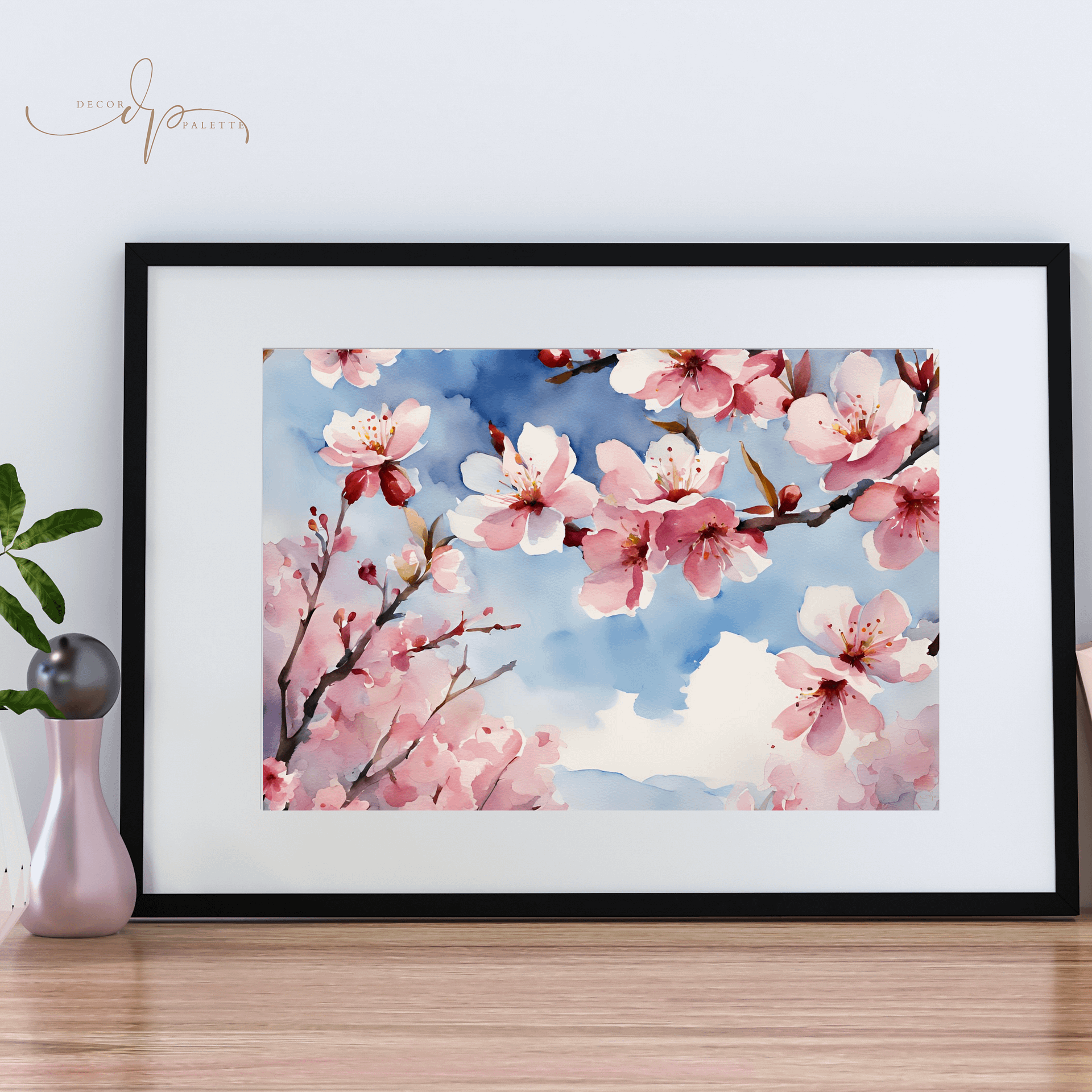 Watercolour Painting Printable Wall Art of CHERRY BLOSSOMS product image (3)