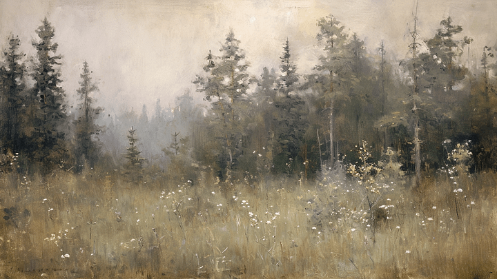 Vintage Forrest Landscape Frame TV Art - No frame, Digital Download product image (1)