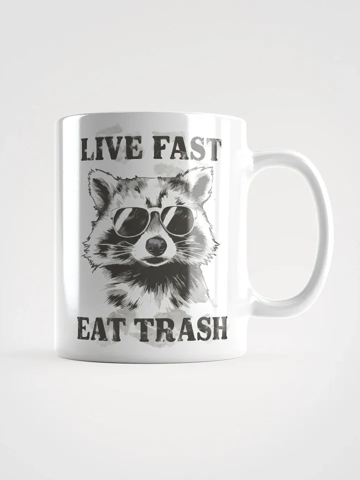 Raccoon Live Fast Eat Trash Mug product image (3)