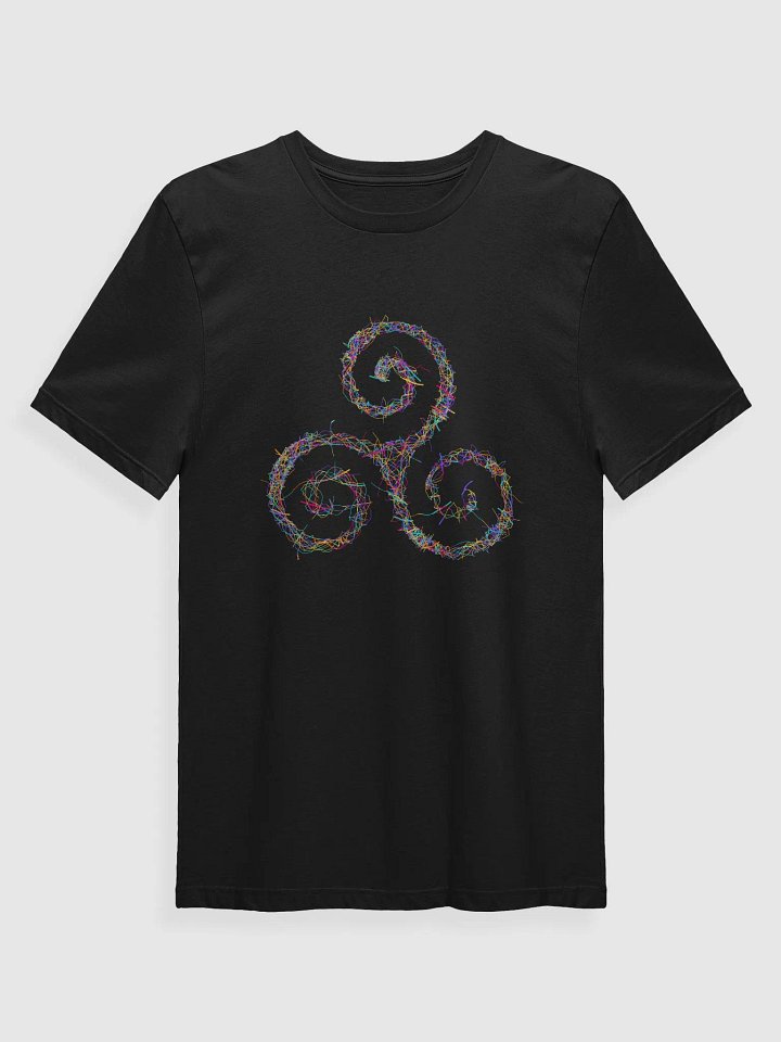Vibrant Triskelion Tee | Celtic Sacred Geometry Art product image (1)