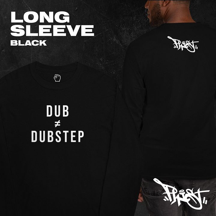 DUB≠DUBSTEP LONG TEE (BLACK) product image (1)