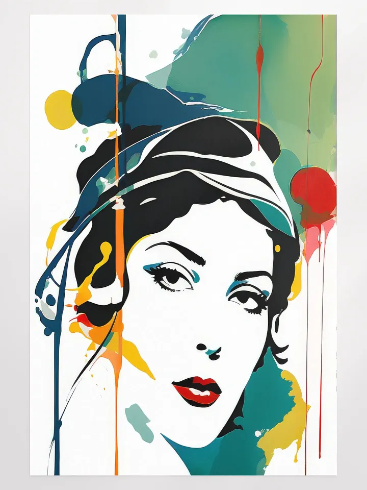 Abstract Flapper Girl - Vintage Style Poster - Large 24x36 Inches product image (1)