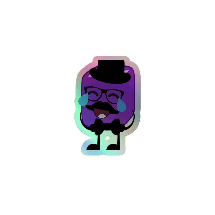 DisguisedPixel Laughing Holographic Sticker Sheet product image (1)