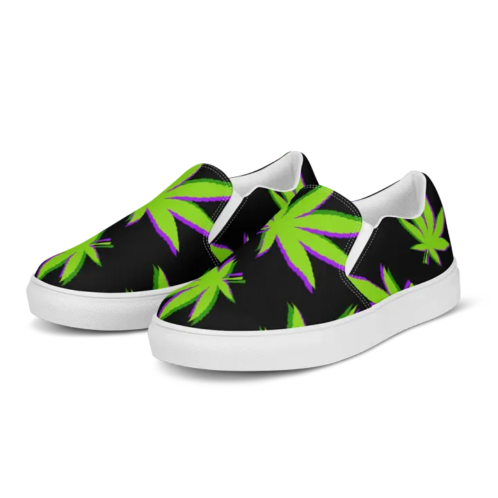 Weed Leafy Women's Slip-On Shoes product image (2)