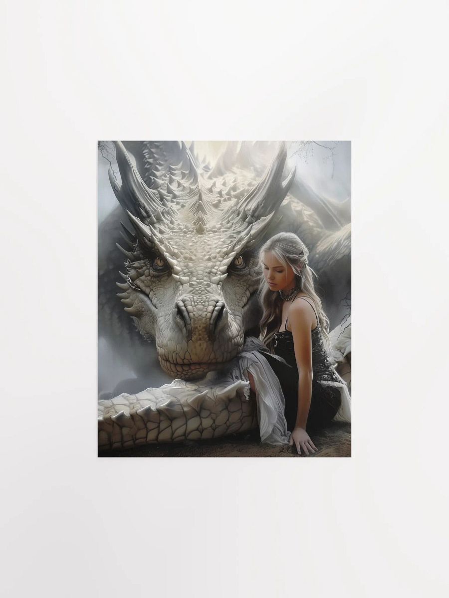 Girl with her white dragon - Poster product image (5)