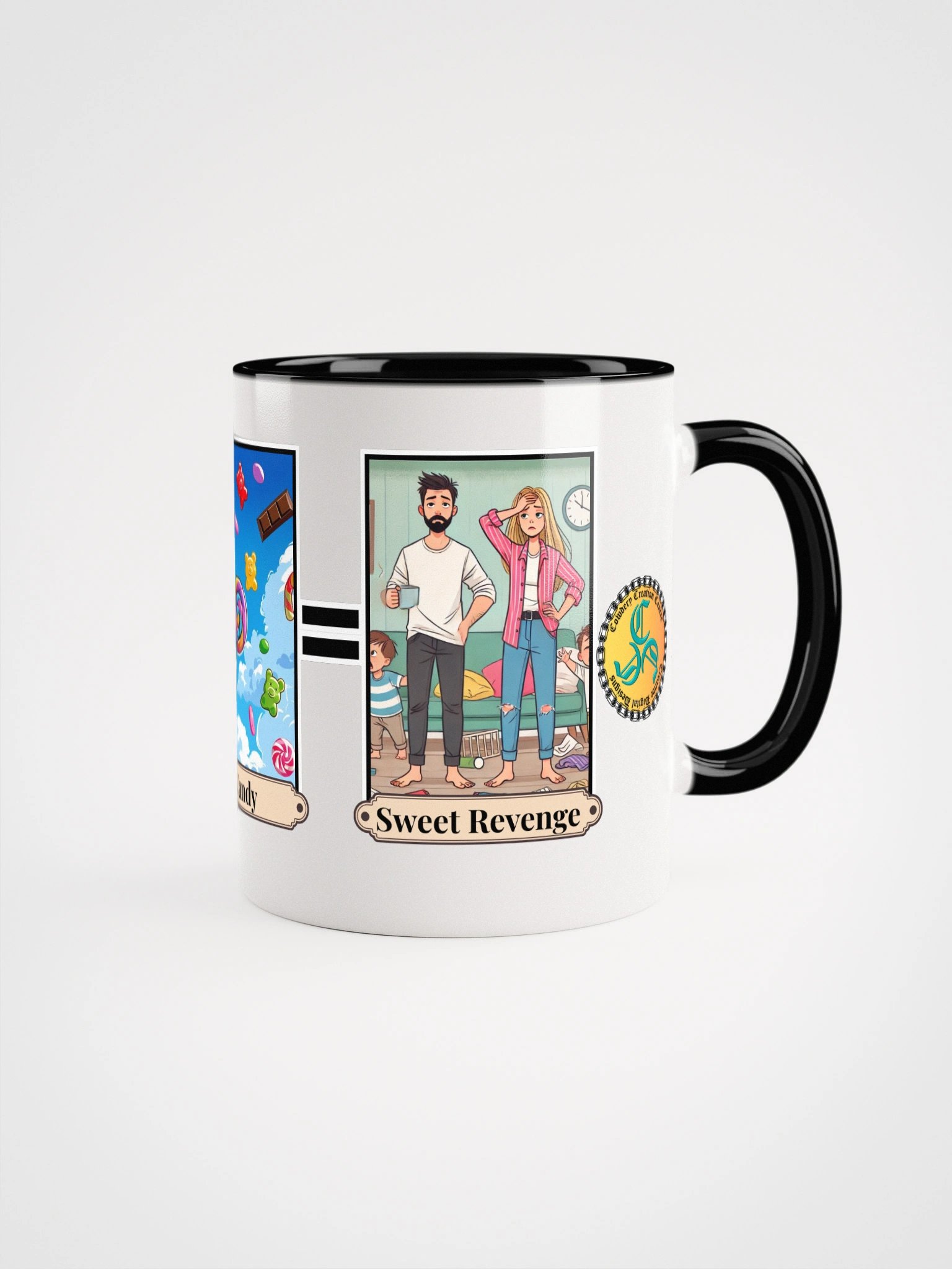 Grandkids + Candy = Sweet Revenge (Both) 2-Tone Ceramic Mug product image (14)