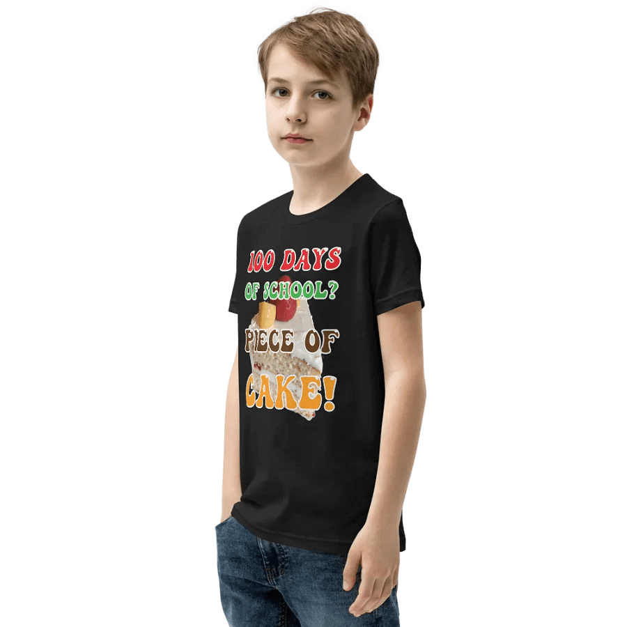 100 Days of School? Piece of Cake Celebration Youth T-Shirt product image (4)