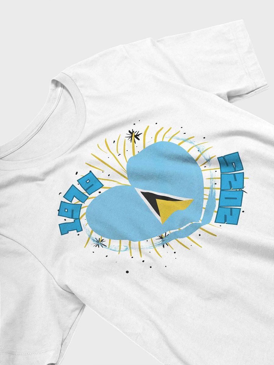 St. Lucia Heart Flag Celebration T-Shirt product image (82)