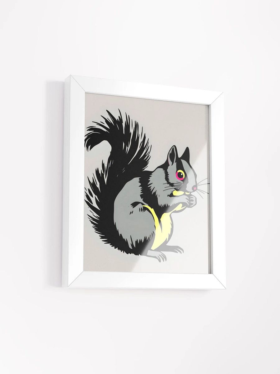 Vibrant Graffiti Squirrel Ayous Wood Framed Matte Poster product image (12)