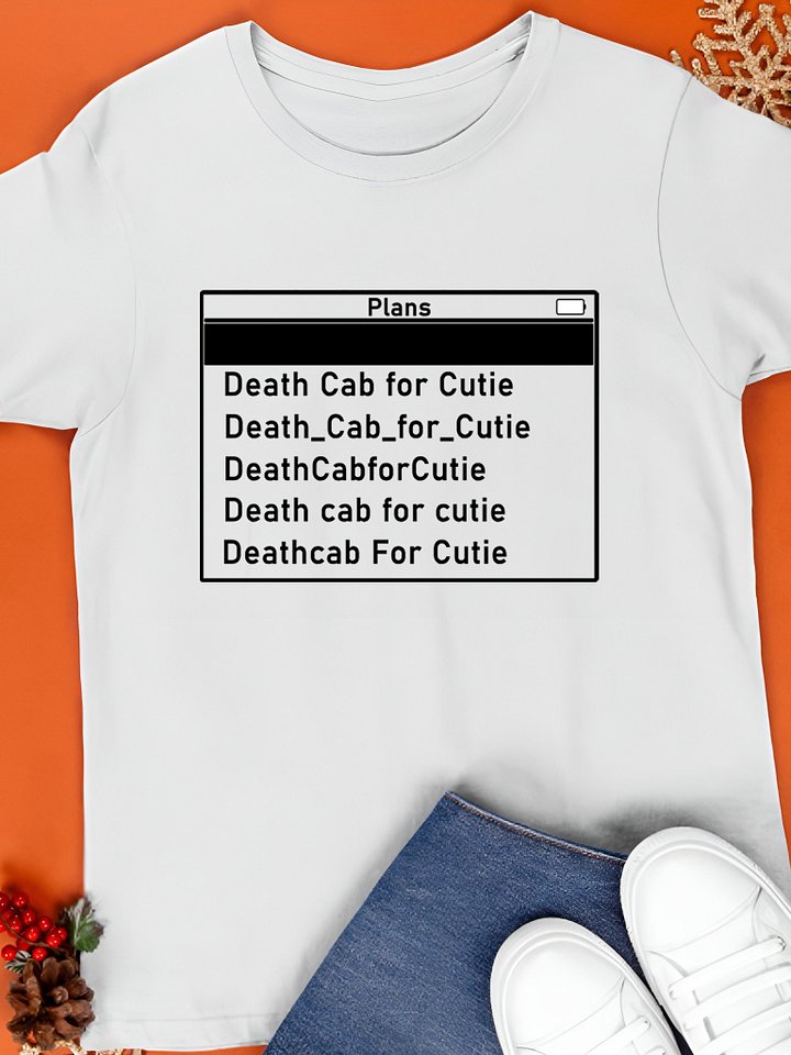 Death Cab For Cuite DCfC Screen 2025 White T-Shirt product image (1)