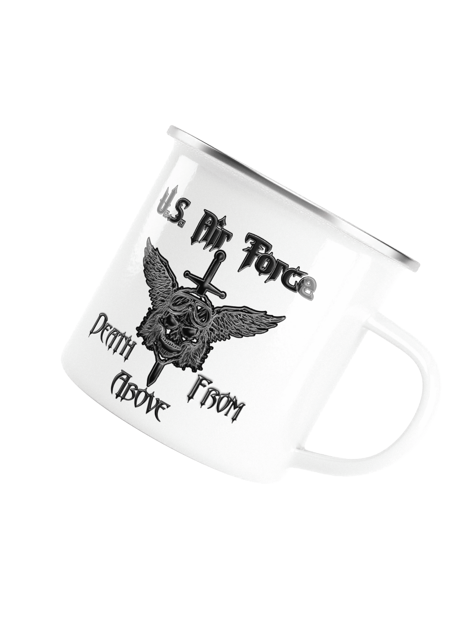 US Air Force Veteran Death From Above Enamel Mug product image (5)