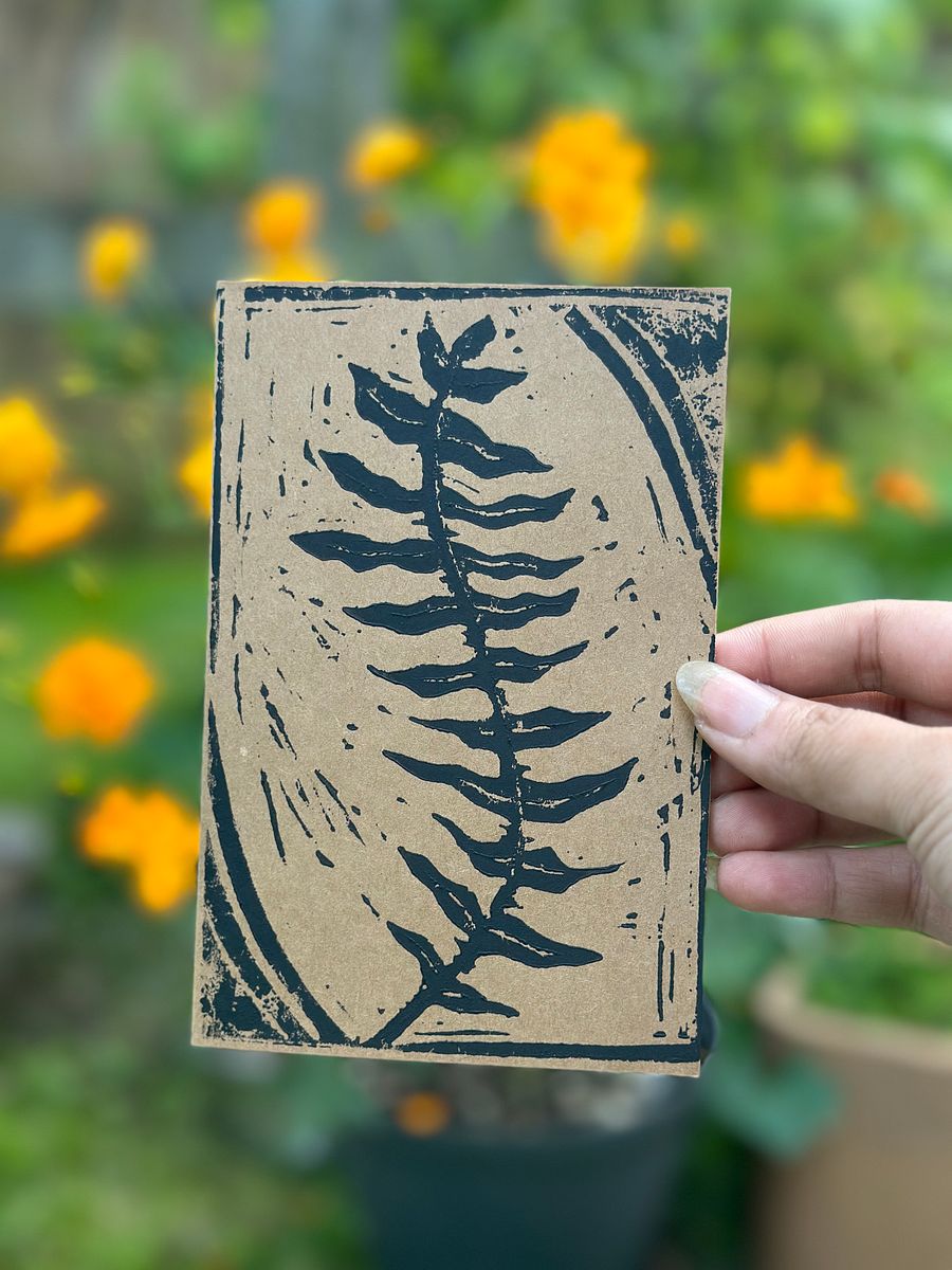 Fern Block Print Greeting Card (Blank) product image (2)