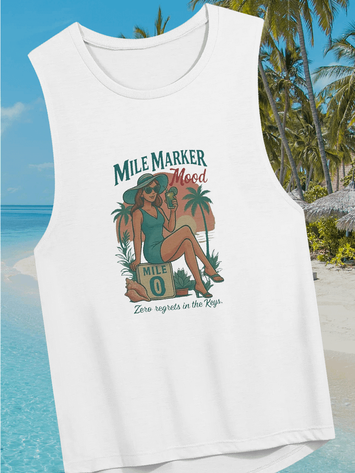 Key West Mile Marker Mood Ladies Ultra-Soft Tank Top product image (1)