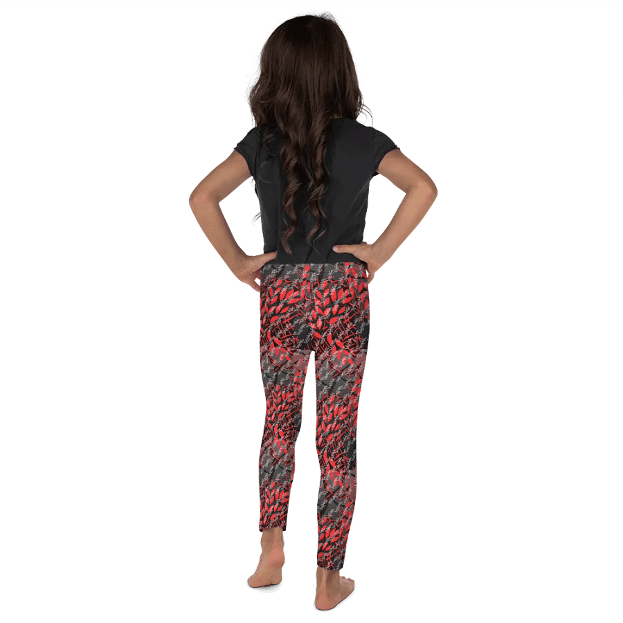 JoBeths' Signature Kids Leggings 👖Red Leaves 🍃 Design product image (5)