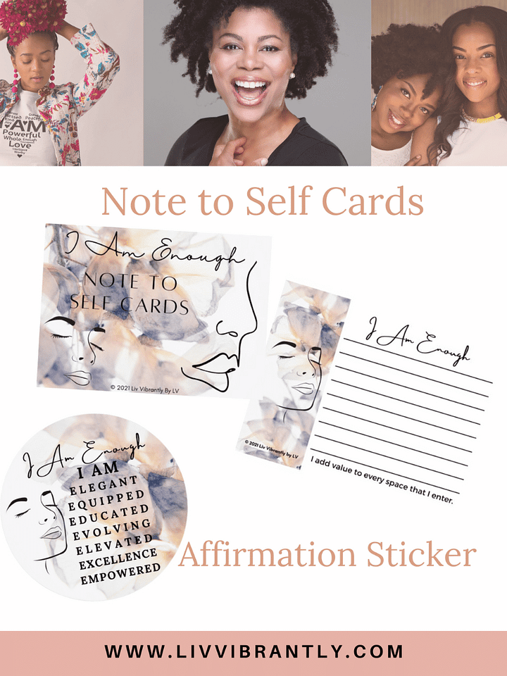 I Am Enough Note To Self Cards product image (1)