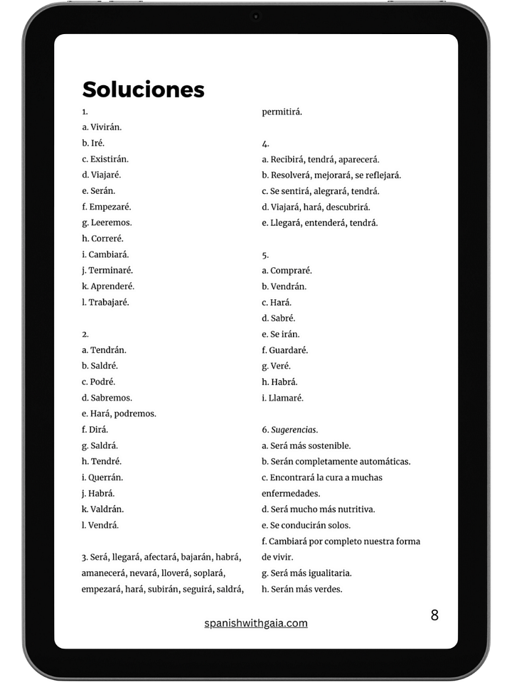 PDF FUTURO simple gramática + soluciones product image (2)