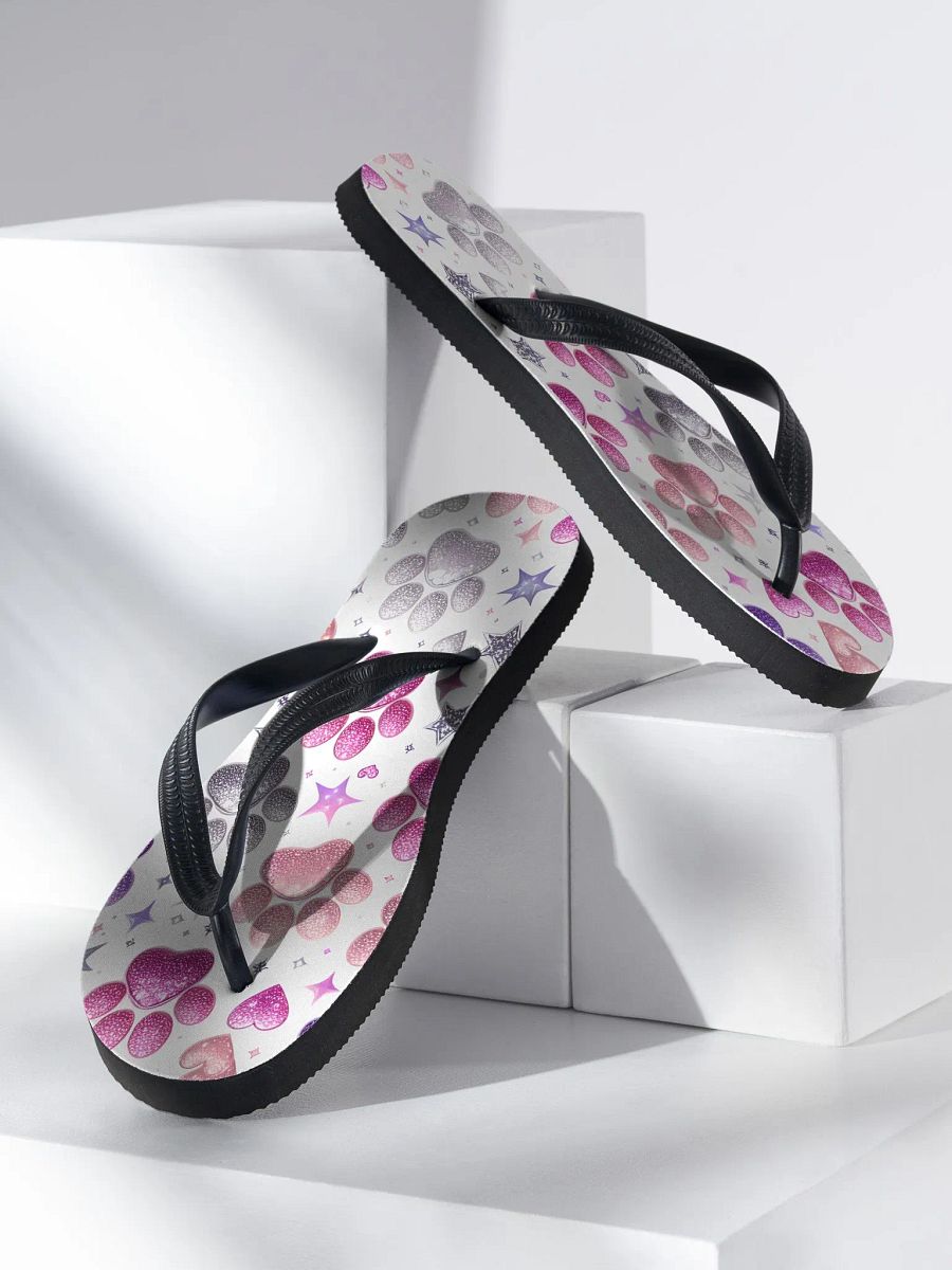Sparkly Paw Print Flip Flops product image (3)