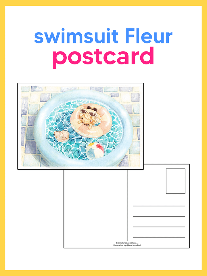 ☀︎ swimsuit Fleur postcard ☀︎ product image (1)