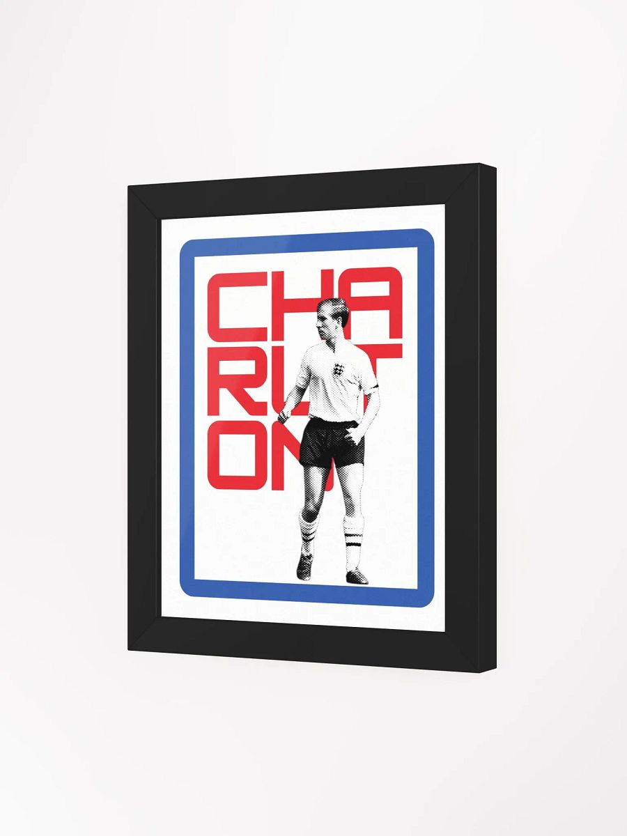 Bobby Charlton BW England Name Art Framed Print product image (4)
