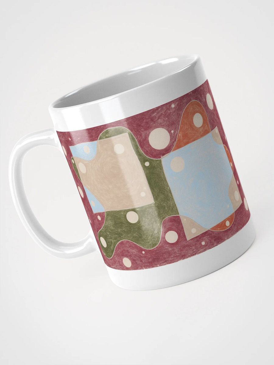 Cartoon Conflict and Curiosity White Glossy Mug product image (4)