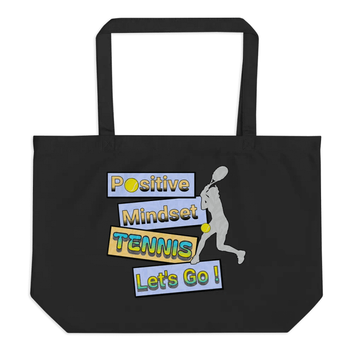 Positive Mindset Tennis Black Tote product image (1)