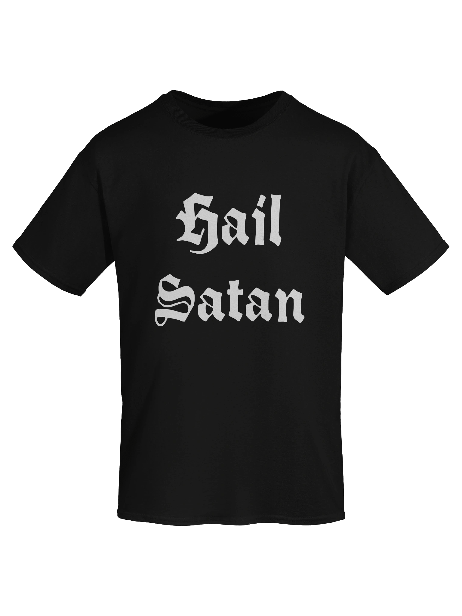 Hail Satan white-on-black Tee product image (7)