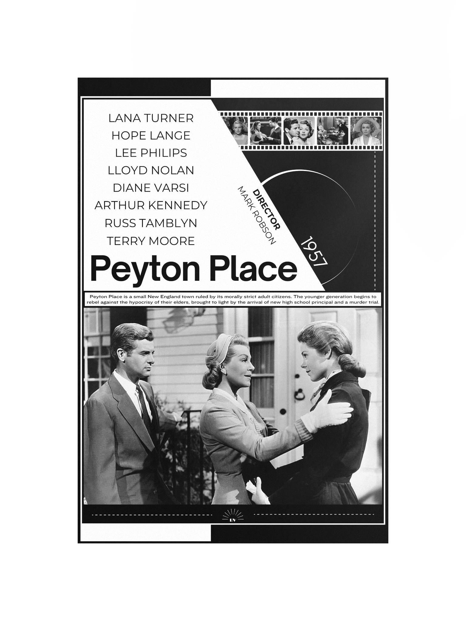 Peyton Place with Lana Turner and Lee Philips 1957 | Movie Poster | 12x18 Wall Art product image (4)