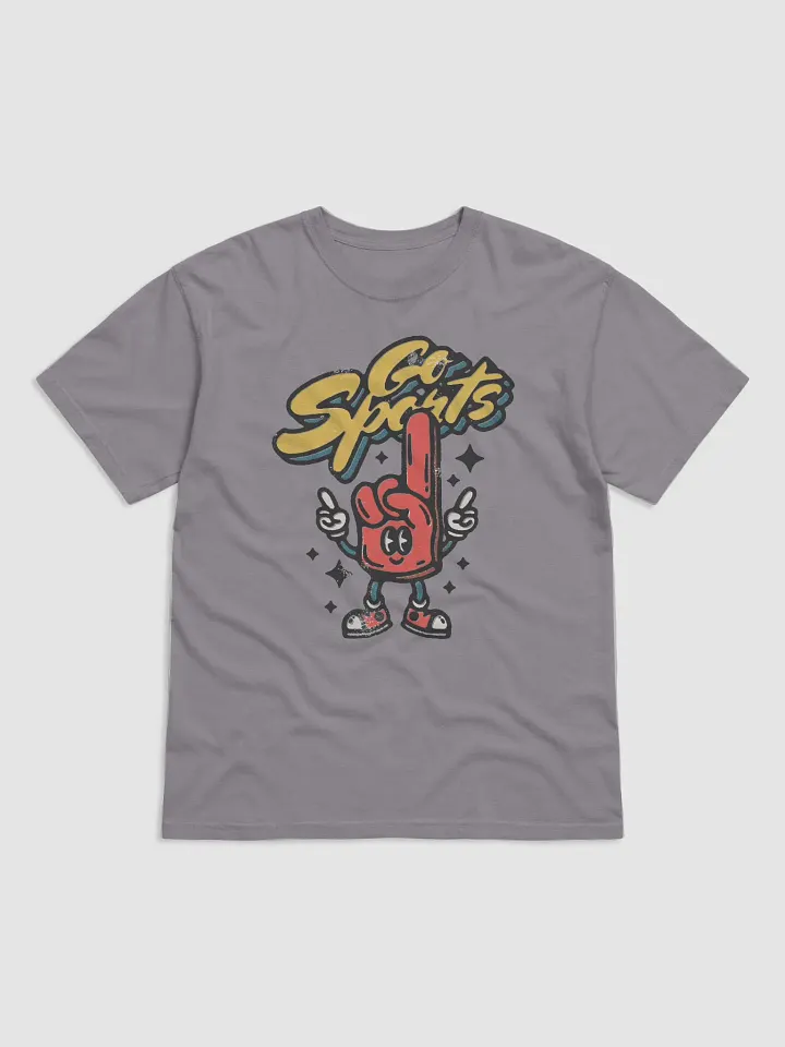 Go, Sports! | Funny Retro-Style Minimalist Number 1 Foam Finger Mascot T-Shirt for Football Game Night product image (11)