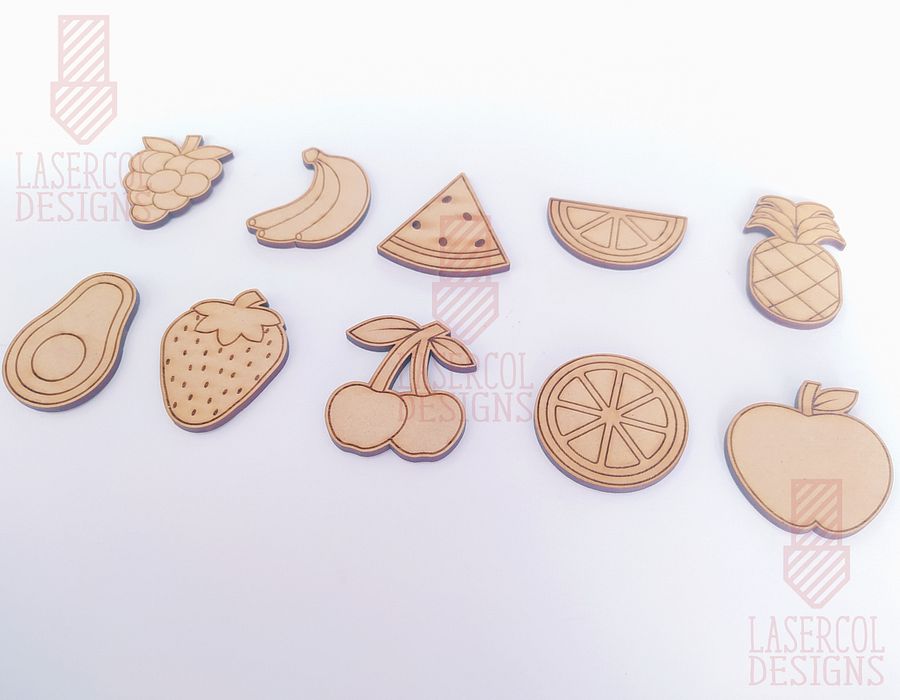 Fruits Cut Outs and Stud Earrings - Laser Cut Files product image (4)
