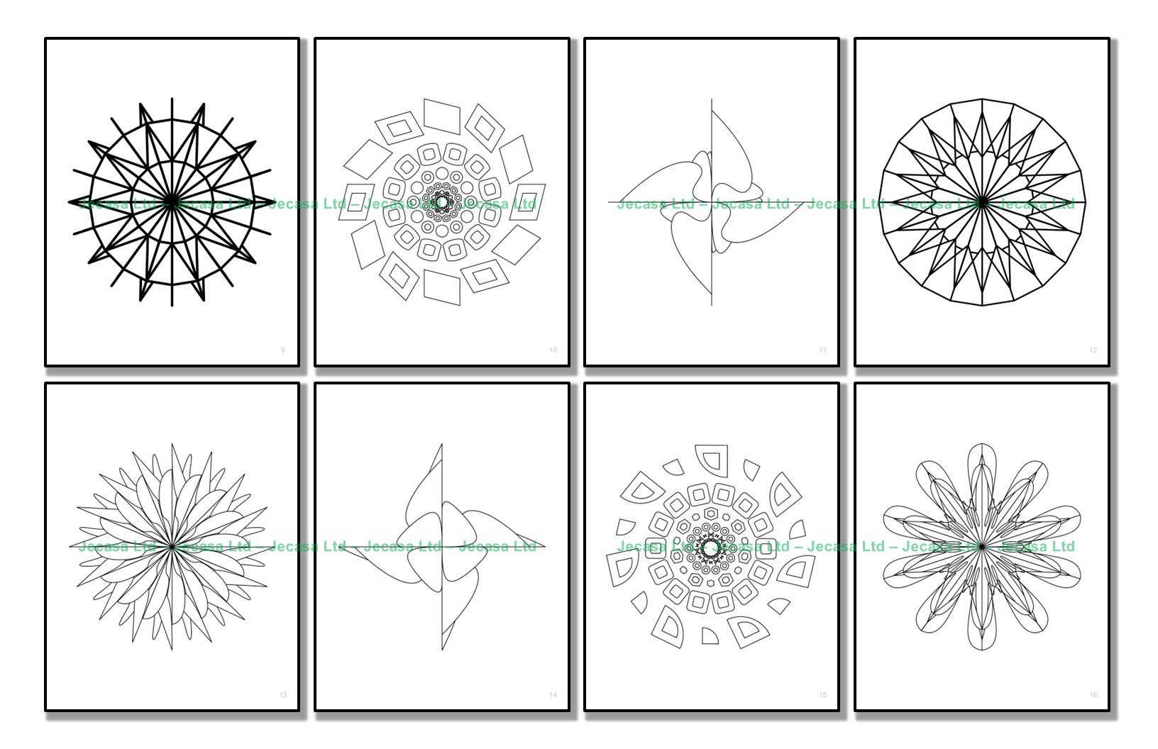 100 Geometric Mandala Coloring Pages | PDF | Digital File | Series GM2025 Vol. 10 product image (4)