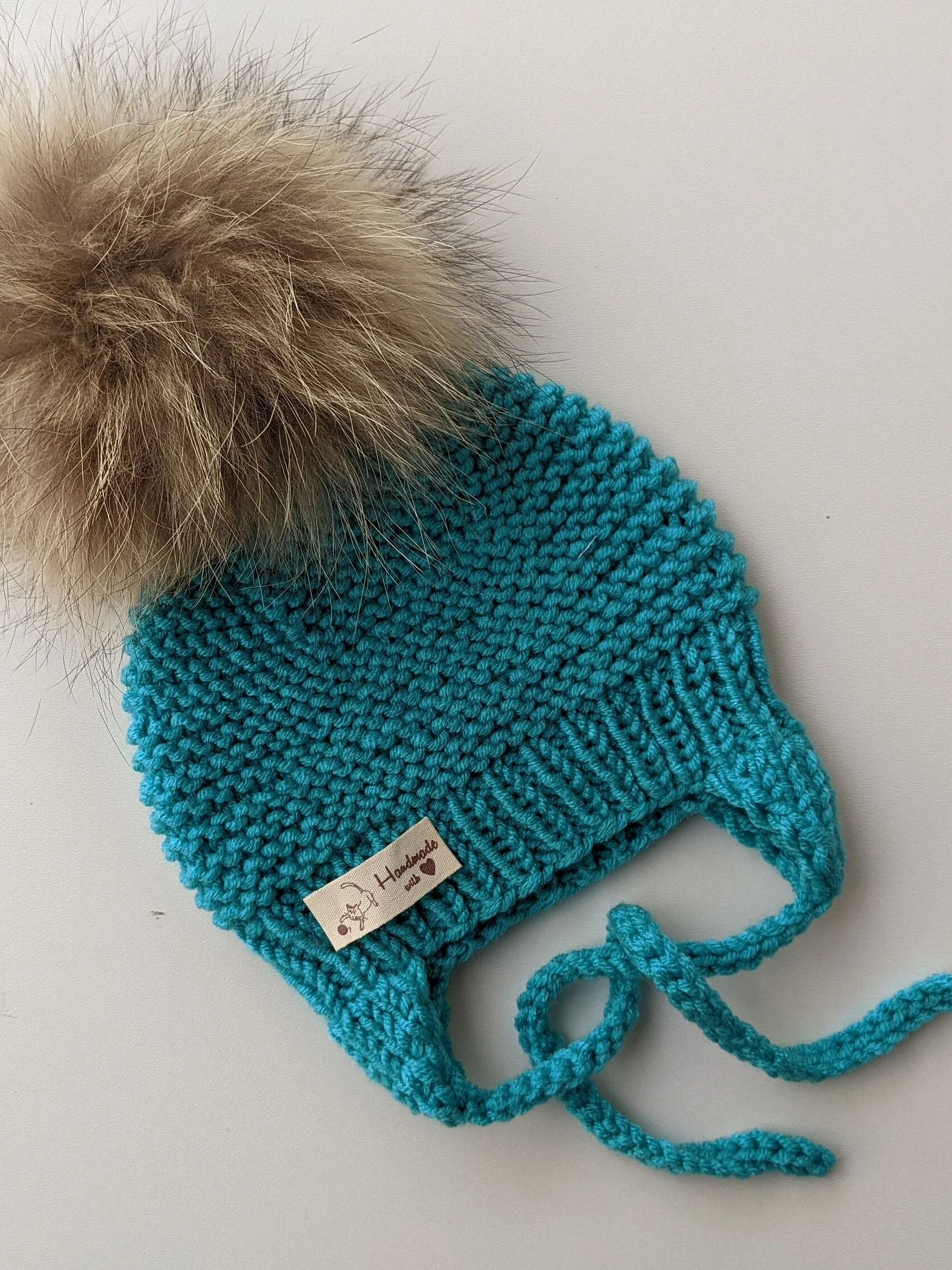 Newborn Baby Knit Hat Pattern with Earflaps product image (3)