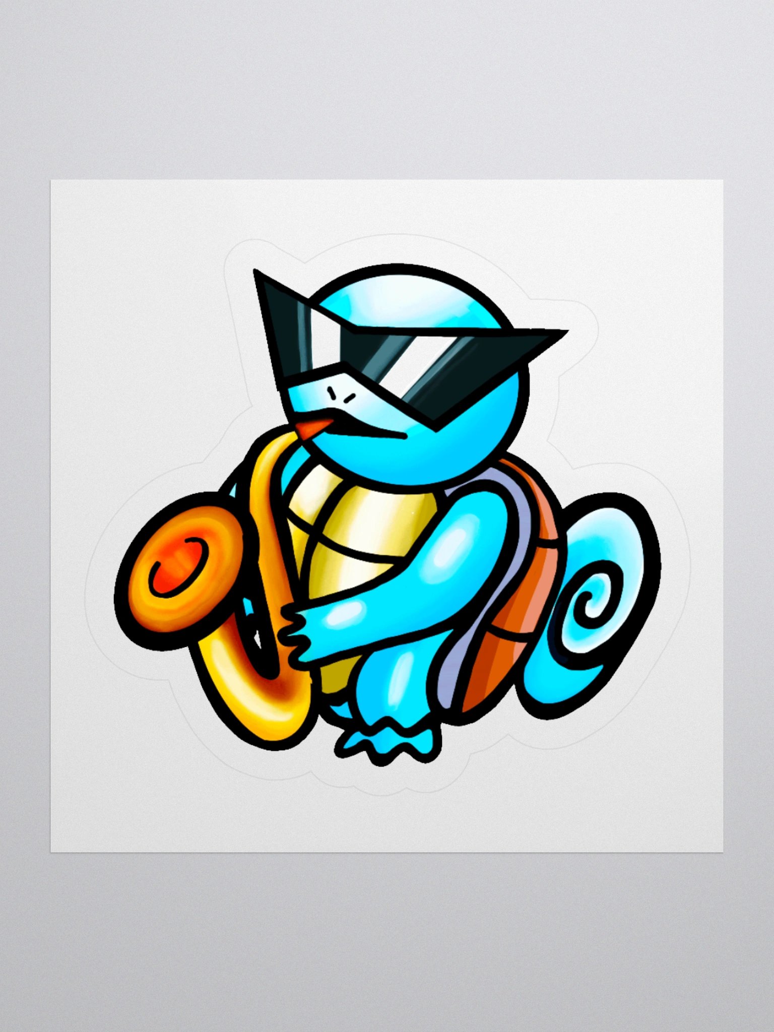Saxo Turtle Vinyl Stickers (3" x 3") product image (1)