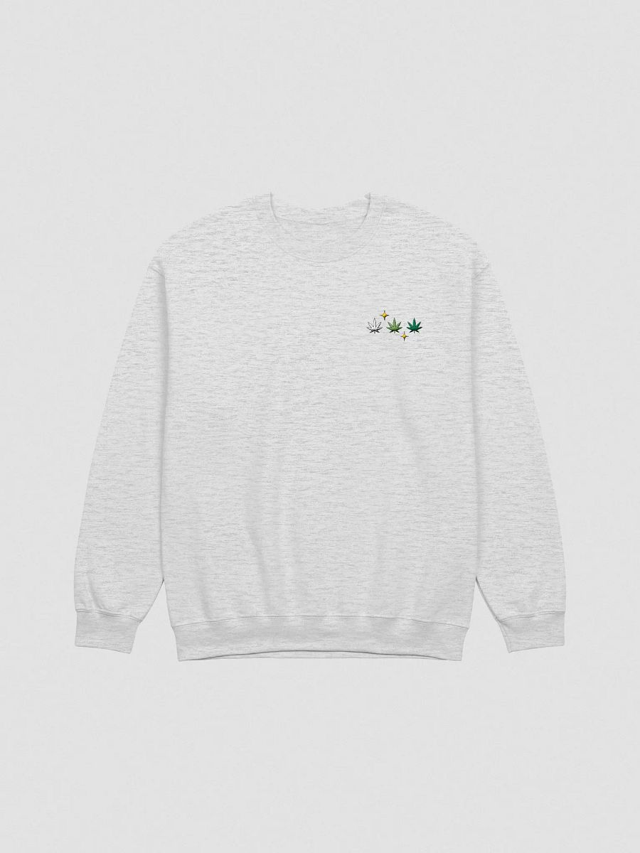 sparkle weed leaf embroidered crewneck product image (16)