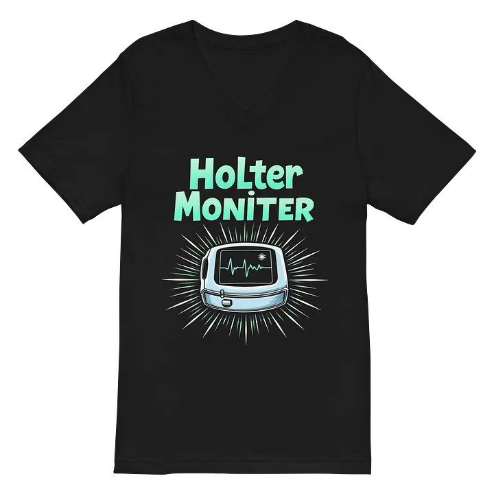 EKG Chic: Holter Monitor Illustration V-Neck Tee product image (2)