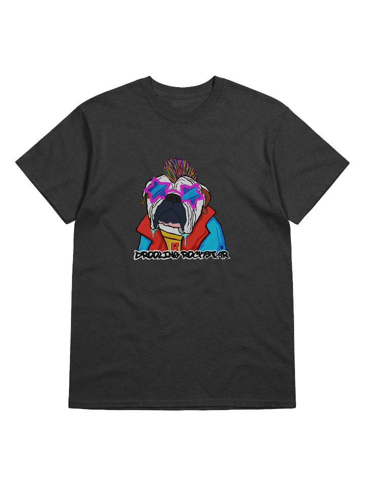 Drooling Rockstar Bulldog Graphic Tee product image (1)