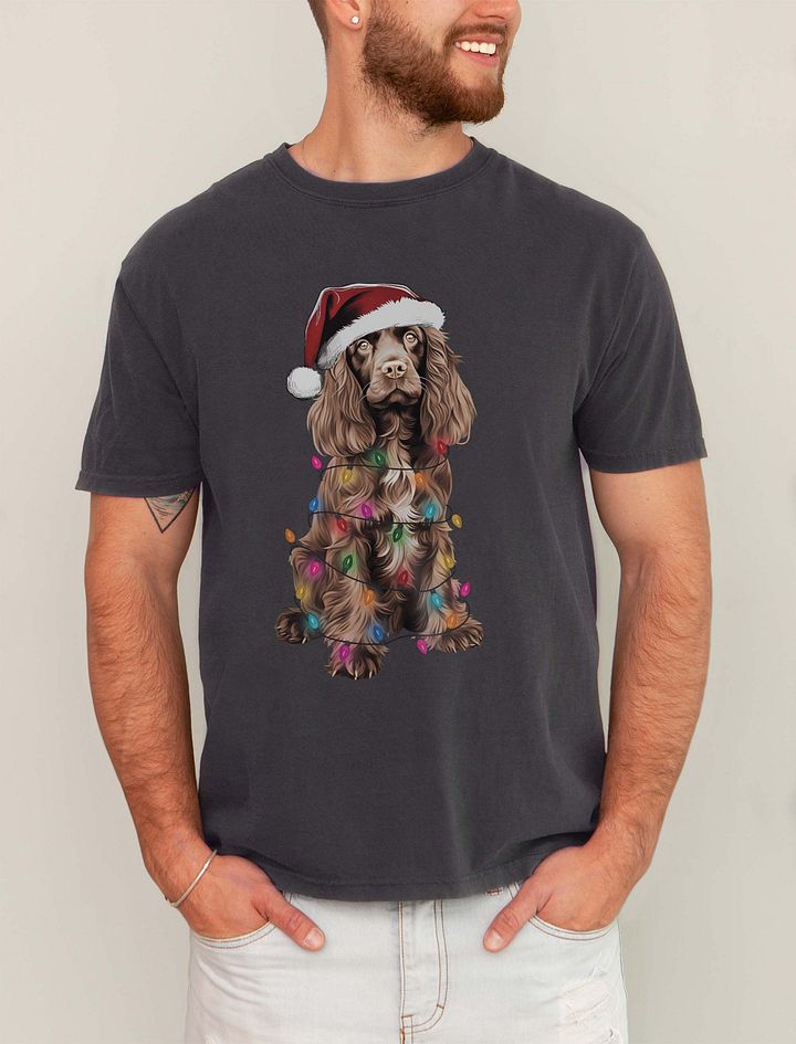 Funny Cocker Spaniel(Liver) Christmas T-Shirt for Cocker Spaniel Paw-rents product image (21)