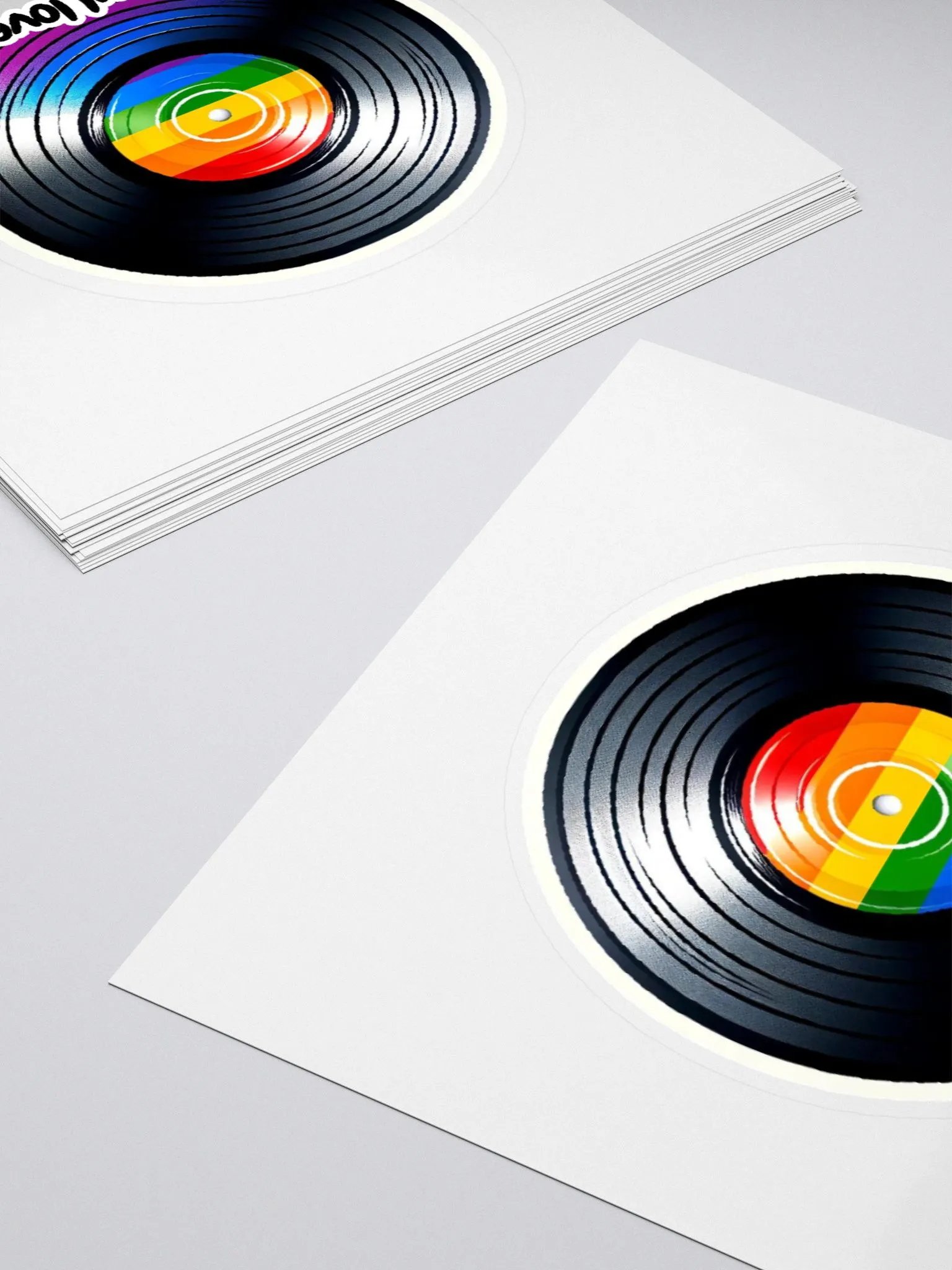 Vinyl Record Sticker-Rainbow Style-Music Lover Sticker product image (11)